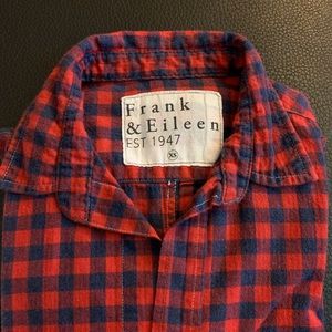 Frank & Eileen Flannel cotton check shirt XS
